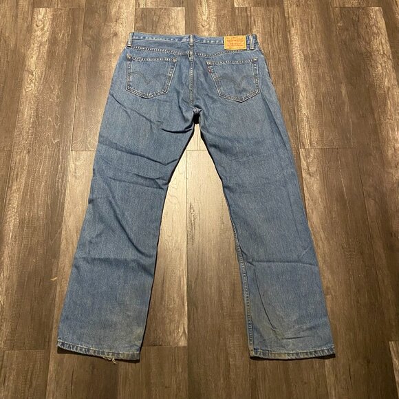 Levis 505 Mens Straight Fit Light Blue Jeans Labelled 36x32 - Picture 1 of 6